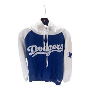 Vintage Dodgers Hoodie Women’s Medium Stitches Blue & White Small Relaxed Mint